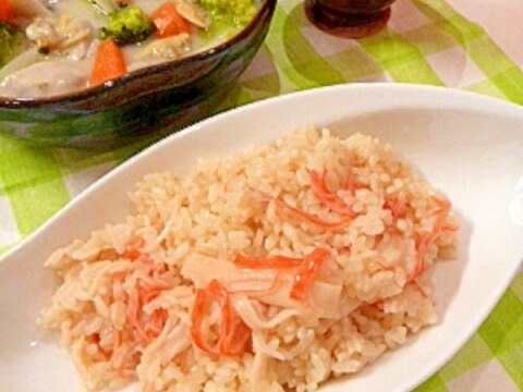 炊飯器で簡単！激安！「なんちゃって★カニ飯」